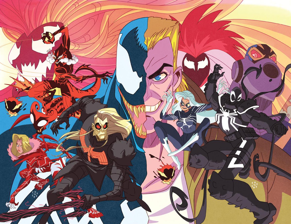 iamherosta's tweet image. #베놈버스 외계 생명체 심비오트는 다른 생명체와 결합하여 형태를 갖추며, 이 숙주와 서로 영향을 주고받아 사상과 행동을 결정한다. 또한 하이브 마인드를 통해 서로 연결되어 있다.