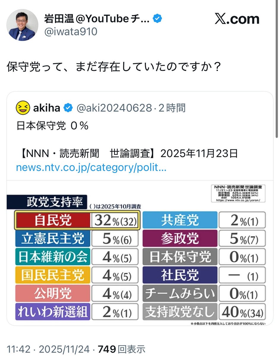 UopX54i54C4671's tweet photo. 「痴れ者」を広めた男、
岩田温氏が放つ、この
絶妙な煽りww

素敵♡ https://t.co/MlpKim73Qw