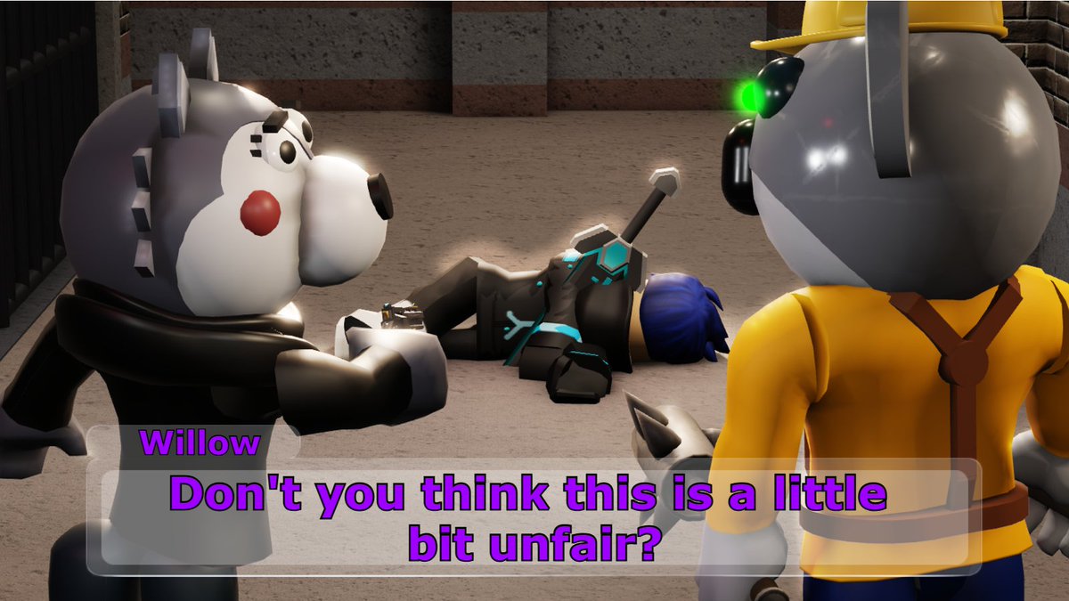 spikerwastaken's tweet image. why does Kolie just target the player and not willow? #RobloxPiggy