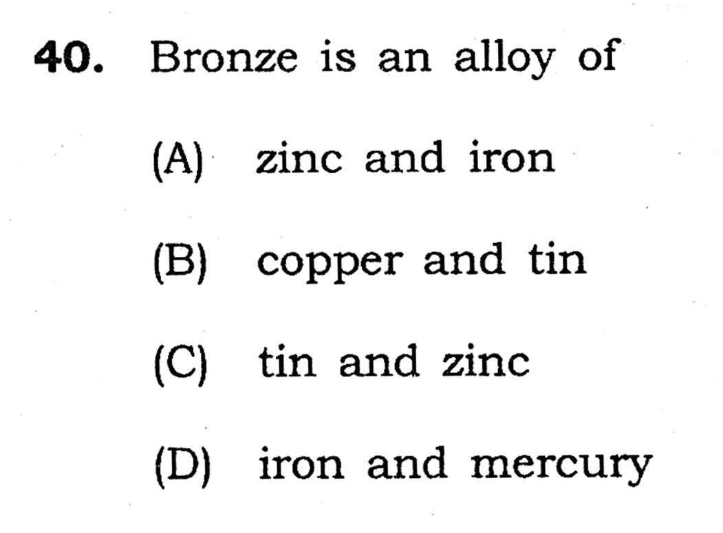 mbtscience's tweet image. 𝐆𝐄𝐍𝐄𝐑𝐀𝐋 𝐒𝐂𝐈𝐄𝐍𝐂𝐄 𝐏𝐑𝐀𝐂𝐓𝐈𝐂𝐄 𝐐𝐔𝐄𝐒𝐓𝐈𝐎𝐍

Bronze is an alloy of:

#𝐔𝐏𝐒𝐂 #𝐔𝐏𝐒𝐂𝐏𝐫𝐞𝐥𝐢𝐦𝐬𝟐𝟎𝟐𝟔 #𝐔𝐏𝐒𝐂𝟐𝟎𝟐𝟔 #𝐂𝐀𝐏𝐅 #𝐍𝐃𝐀 #𝐂𝐈𝐒𝐅 #𝐂𝐃𝐒