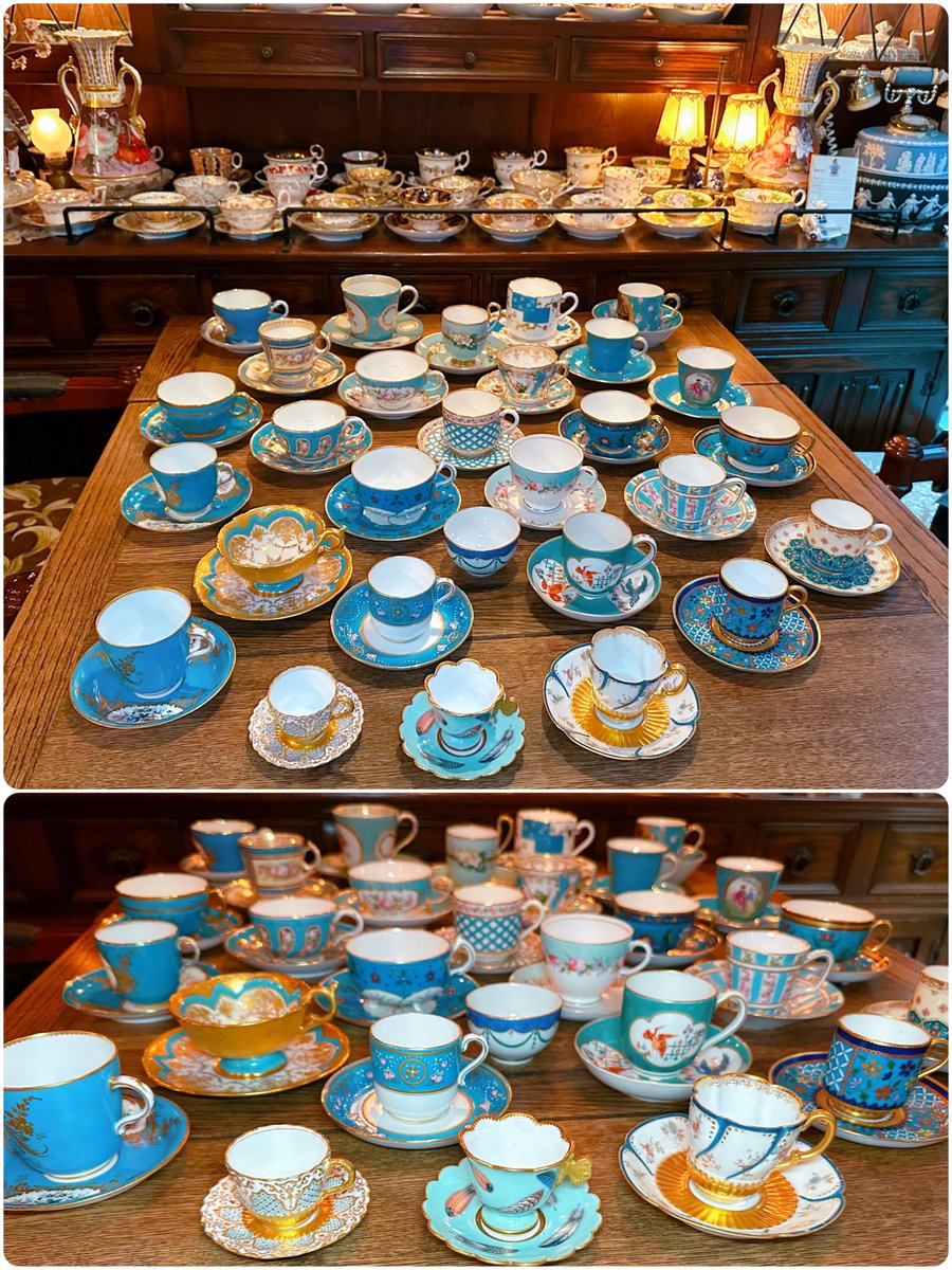 xEkbMLA8fnlxca5's tweet image. アンティークカップのでコレクション
水色のカップを集めて並べてみました🩵💎❄️💠💧☕︎