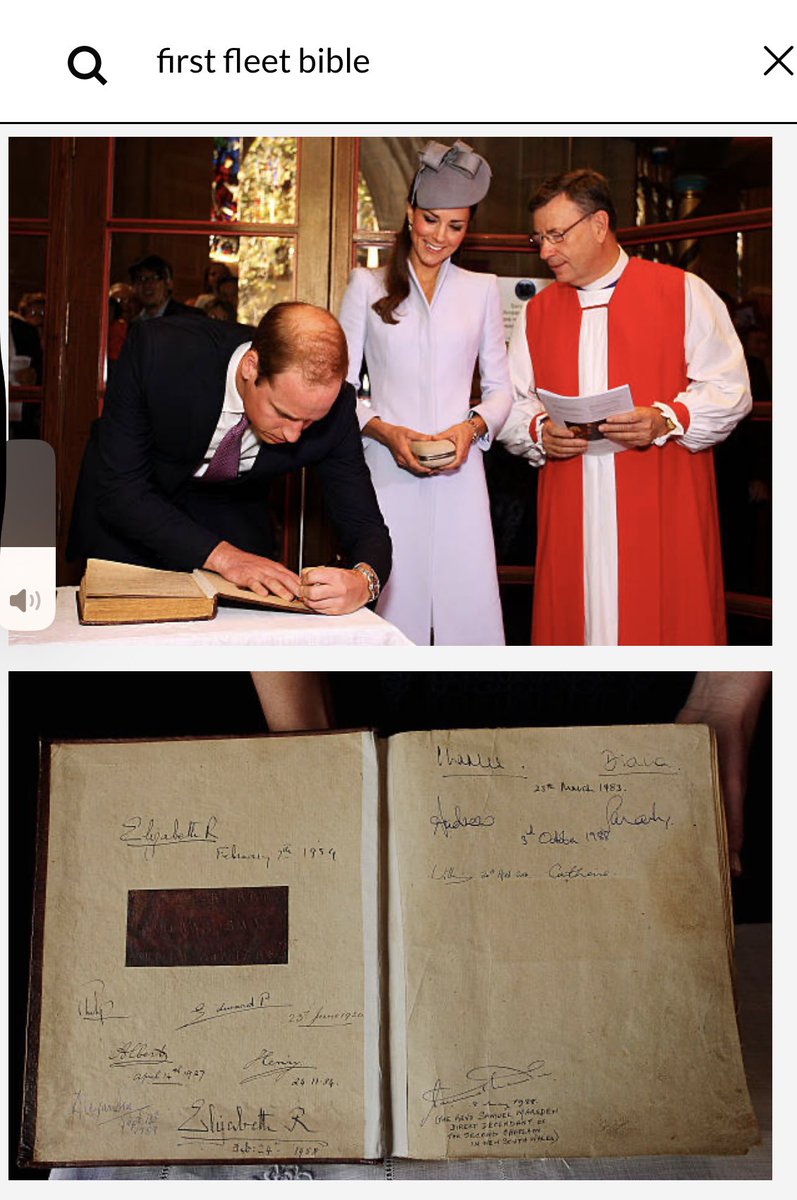 jmoff's tweet photo. @holland_tom @dcsandbrook If ur staying in Sydney, you’d be welcome to view two books present on the First Fleet: the Rev Richard Johnson’s Bible and 1662 Book of Common Prayer, signed by Edward VIII, George VI, Elizabeth II and HM King Charles III + Diana. If walking past! DM :) https://t.co/MUIIasI2HS