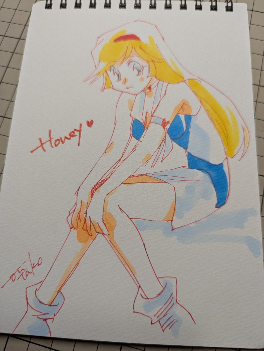 otutomo_yu's tweet image. 100均スケブというので最近は遊んでおります
 #三連休はフォロワーさんが増えるらしい