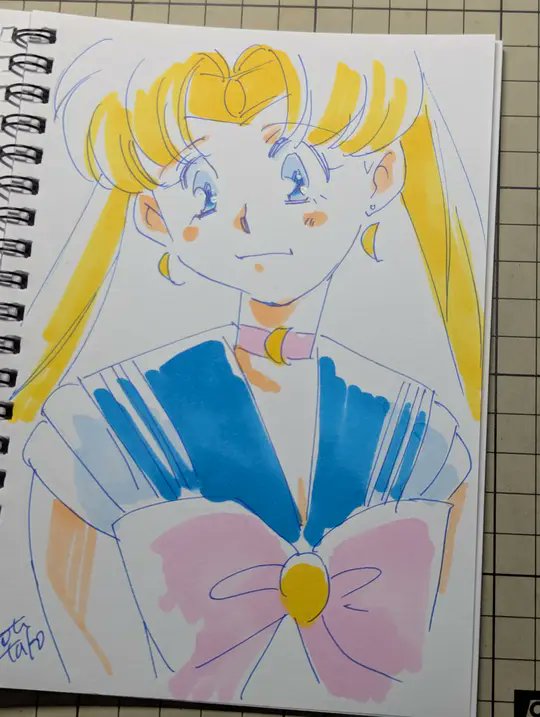 otutomo_yu's tweet image. 100均スケブというので最近は遊んでおります
 #三連休はフォロワーさんが増えるらしい