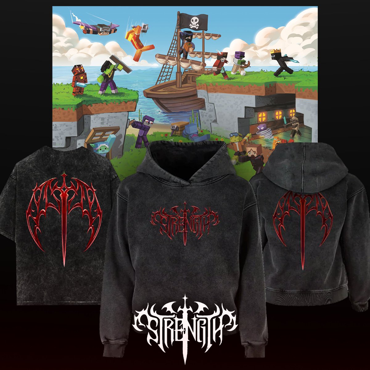 StrengthSMP's tweet image. 🚨 STRENGTH SMP MERCH DROP 🚨

Hey everybody! All of us at Strength wanted to let you know that we just officially dropped MERCH for the FIRST TIME EVER! This includes:

- 🖤 Strength SMP Hoodie
- ❤️  Strength SMP T-Shirt
- 🖼️ Strength SMP Poster

👉 strengthsmp.shop