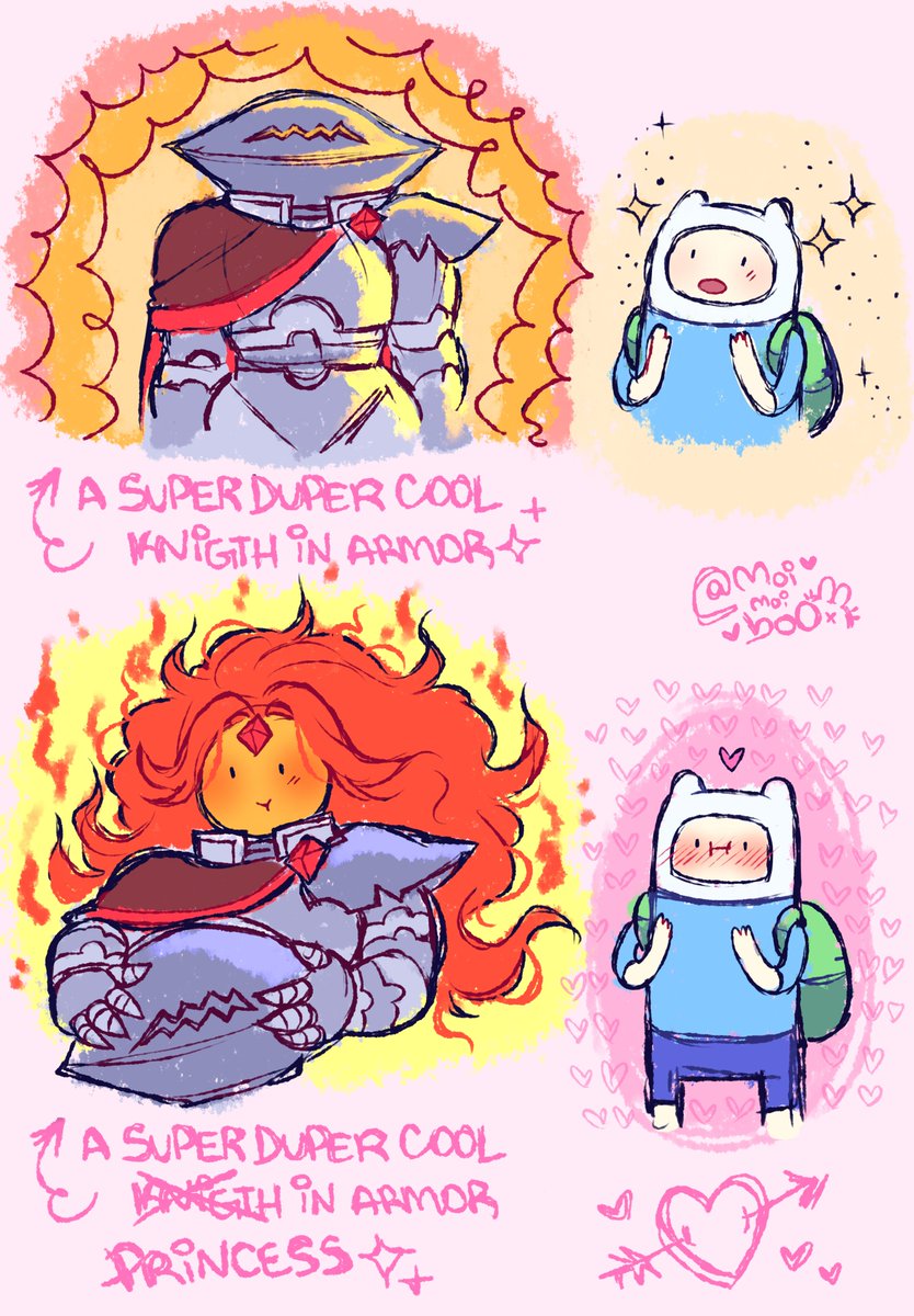 he is too young... again xD

#adventuretime #fionnaandcake #flameprincess