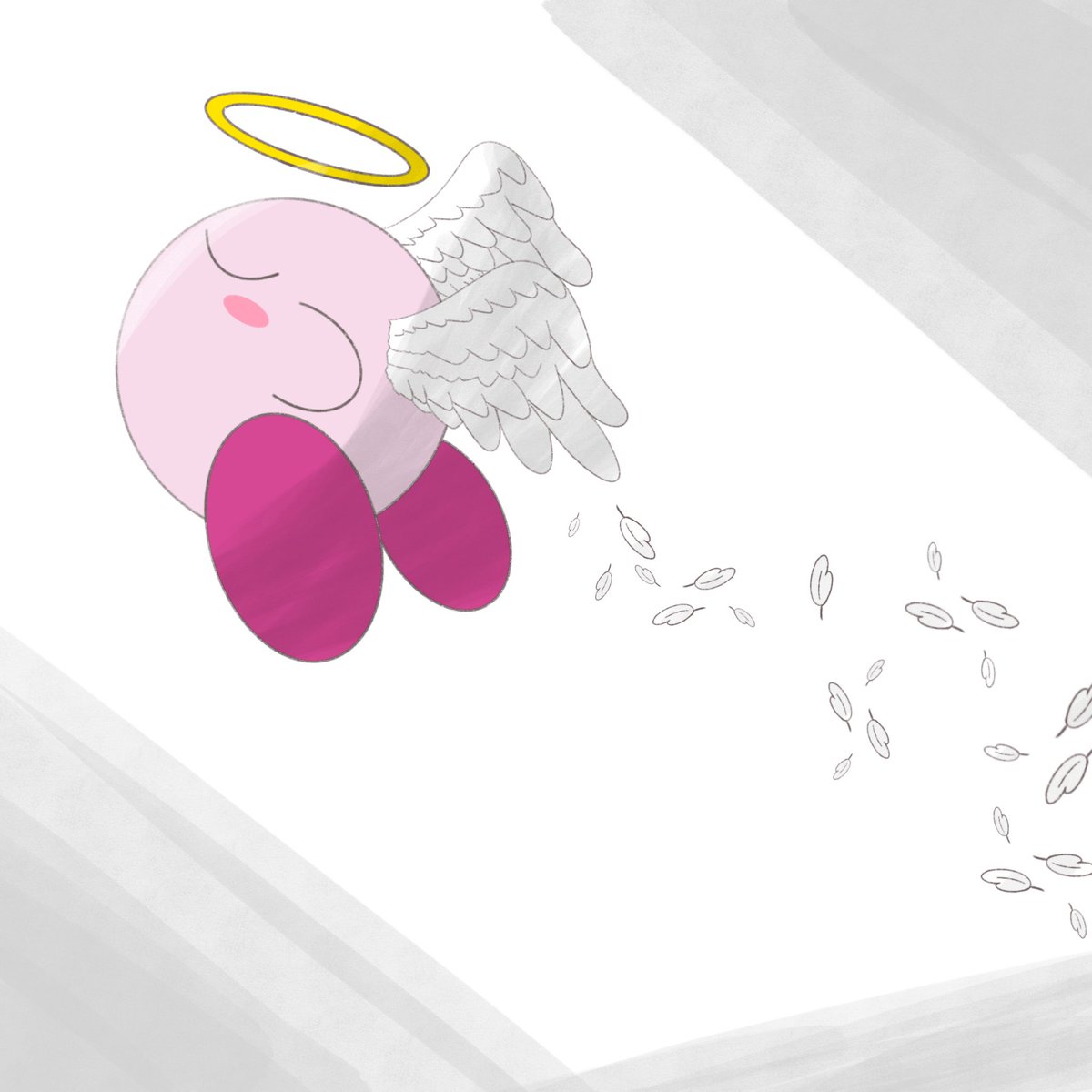 Plus_comet's tweet image. 「エンジェル」
#星のカービィ #カービィイラスト