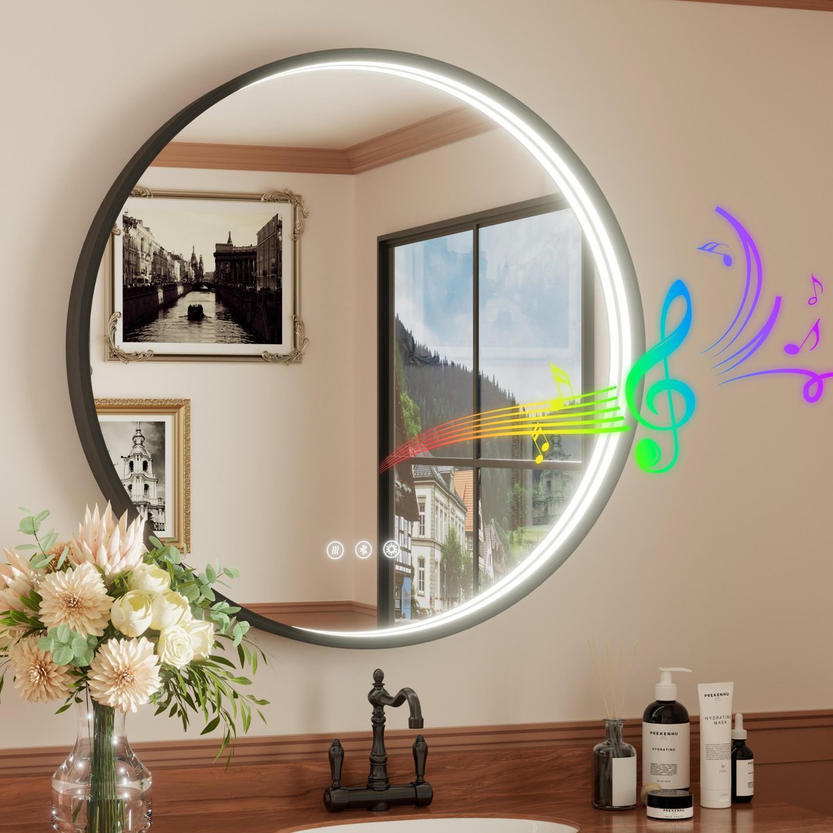 JSneijder2024's tweet image. Create Your Spa Vibe at Home! 💆‍♀️
With our Round LED Bathroom Mirror:
✨ Dim the lights for a relaxing bath
🌈 Choose your shade
🎶 Fill the room with sound from dual speakers.
🌫️ Crystal clear view with instant defogging.
Indulge yourself! 🛀
🛒amazon.com/dp/B0FFB5W1Z2
#SmartHome