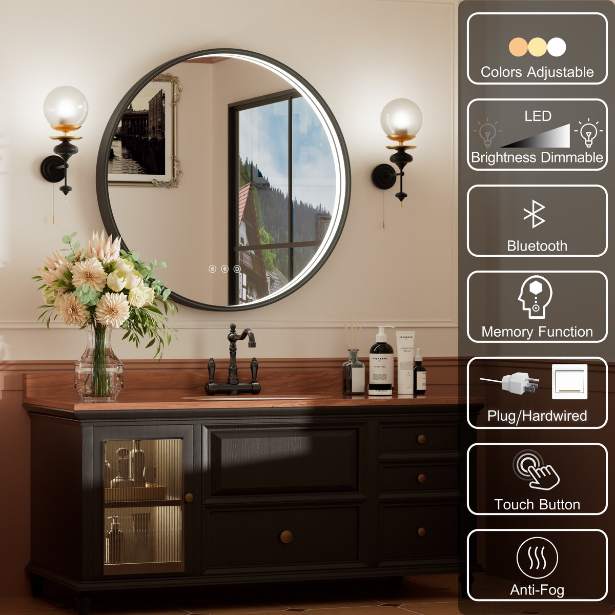 Create Your Spa Vibe at Home! 💆‍♀️
With our Round LED Bathroom Mirror:
✨ Dim the lights for a relaxing bath
🌈 Choose your shade
🎶 Fill the room with sound from dual speakers.
🌫️ Crystal clear view with instant defogging.
Indulge yourself! 🛀
🛒amazon.com/dp/B0FFB5W1Z2
#SmartHome