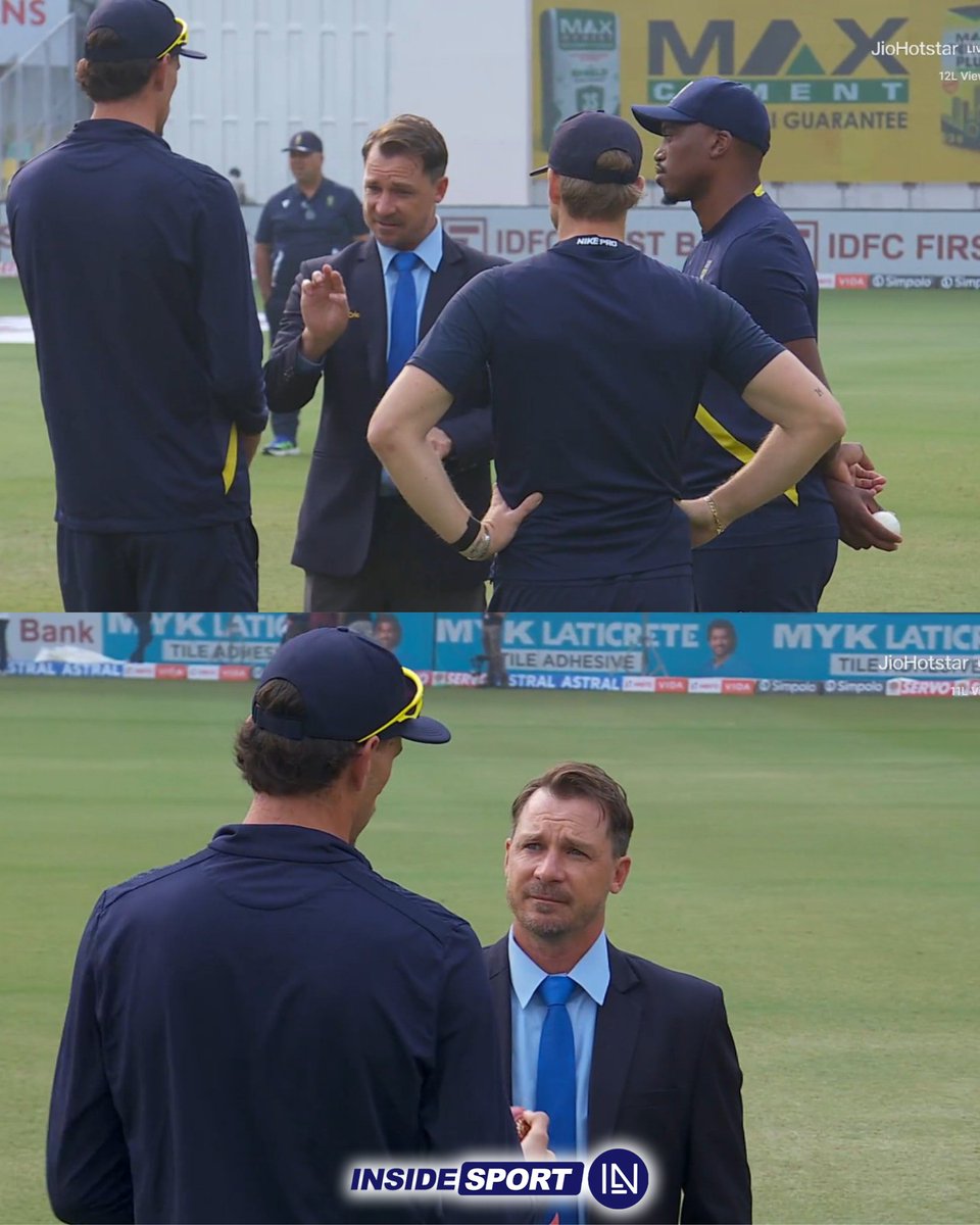 InsideSportIND's tweet image. Bowling masterclass for the Proteas pacers from their pace legend Dale Steyn 😍

📸: JioHotstar 

#INDvsSA #Tests #Guwahati #Insidesport #CricketTwitter