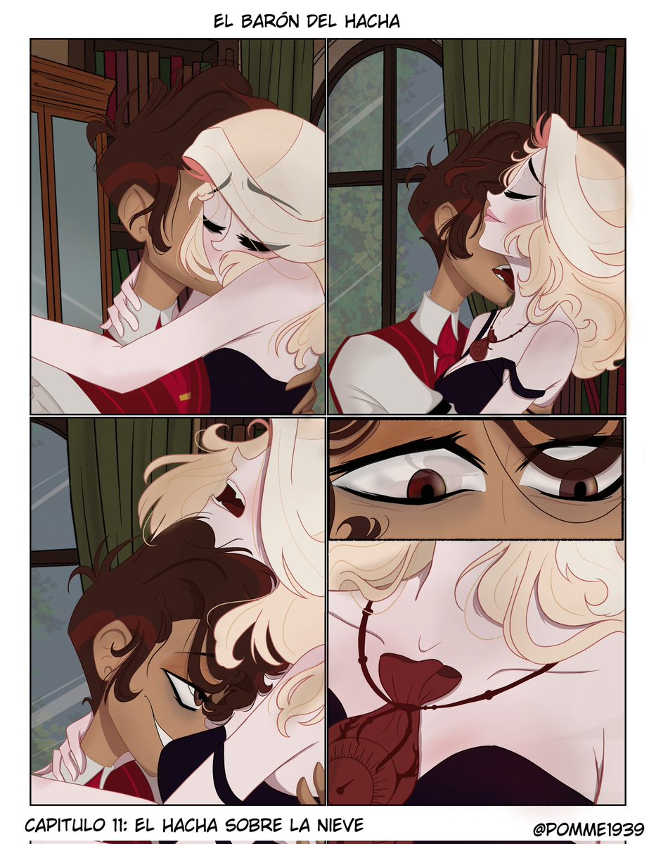 Pomme1939's tweet image. 💫&quot;El Barón del Hacha&quot; 🌈🦌
Mini cómic del cap 11: El hacha sobre la nieve.

Primera parte.

#charlastor #chalastor #aracha #radiobelle
 #elbarondelhacha