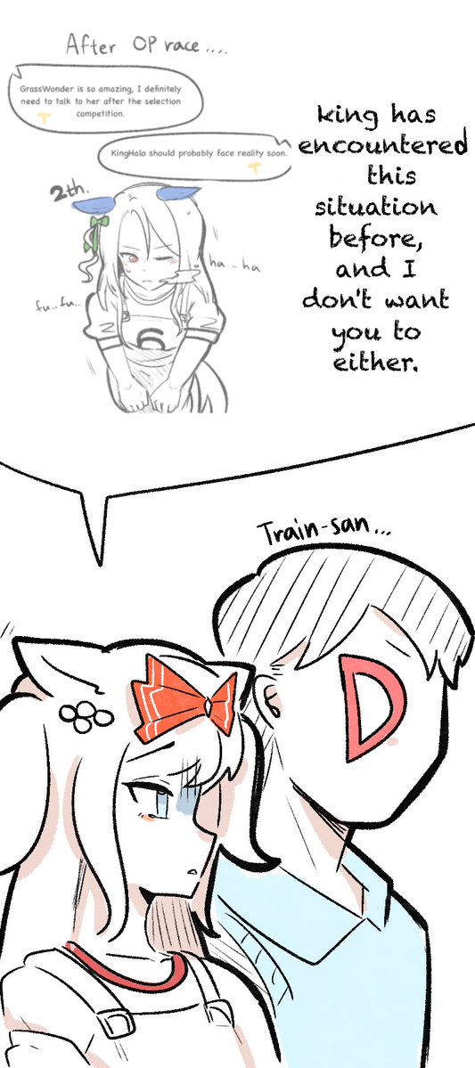 1ofAgnesDigital's tweet image. #umamusme In fact, what the Trainer cares most about is not his own body, but he is afraid that if he can‘t get good grades, Digital’s evaluation will decline (9/?)