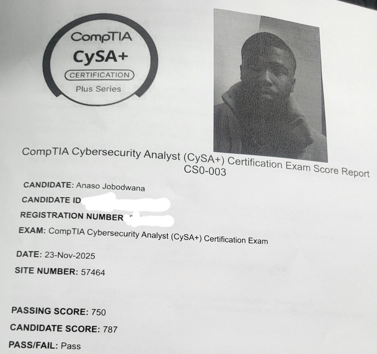 ambitious_jay2's tweet photo. ๐ Excited to Share! ๐
Iโm proud to announce that Iโve officially passed the CompTIA CySA+ (Cybersecurity Analyst) certification exam.
#CySAPlus #CompTIA #Cybersecurity #ProfessionalGrowth #ContinuousLearning https://t.co/LVS2R2cN5z