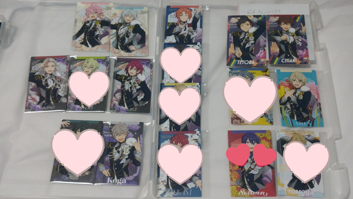 lily_iris87's tweet photo. @n_gi70 初めまして、こんにちは。検索よりお声がけありがとうございます。先程奏汰の交換が決まってしまった為、どなたか2人⇔エス2の2:2で交換していただければと思うのですが、再度ご検討お願いしてもよろしいでしょうか？お手数掛けしますが、よろしくお願い致します。 https://t.co/2E8godykyF