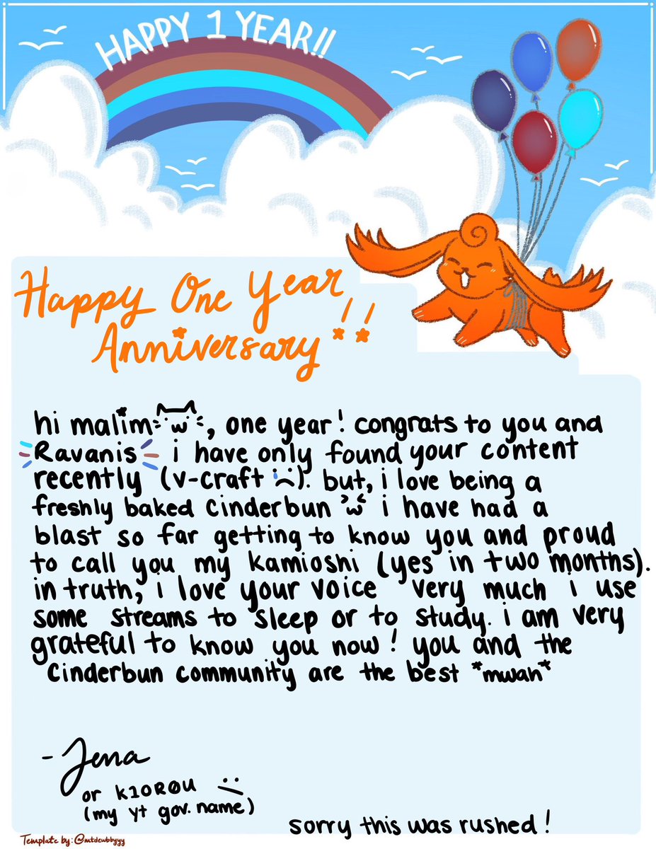 k1or0u's tweet image. #Letter4Mlem holy last minute (my busy ass) but i wanted to write this cuz i felt i needed to express my gratitude to you!! sorry if it’s a bit rushed, typos, and goof handwriting 😣😣