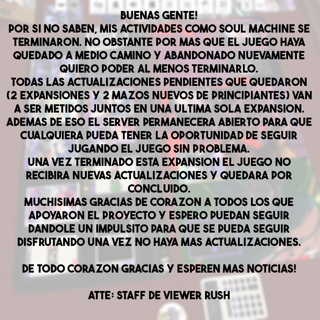 🚨ANUNCIO IMPORTANTE CON RESPECTO AL FUTURO DEL PROYECTO🚨