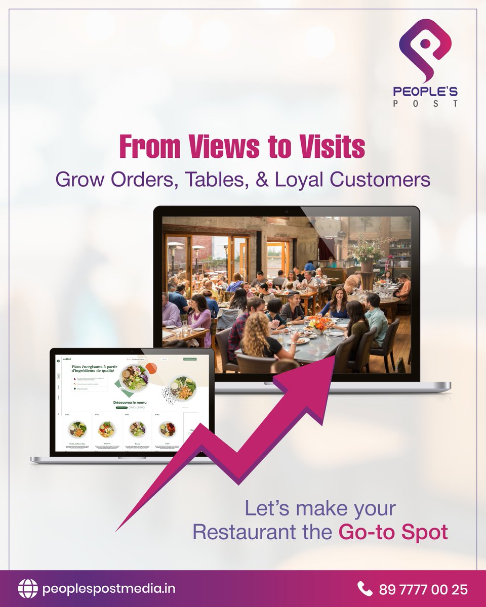 peoples_post_'s tweet image. Drive real customers to your restaurant with powerful digital marketing! 🍽️

🌐 peoplespostmedia.in
📞 89 7777 00 25

#restaurantmarketing #digitalgrowth #peoplespostmedia #restaurantbranding #socialmediaforrestaurants #foodbusinessboost #increasefootfall #businessgrowth