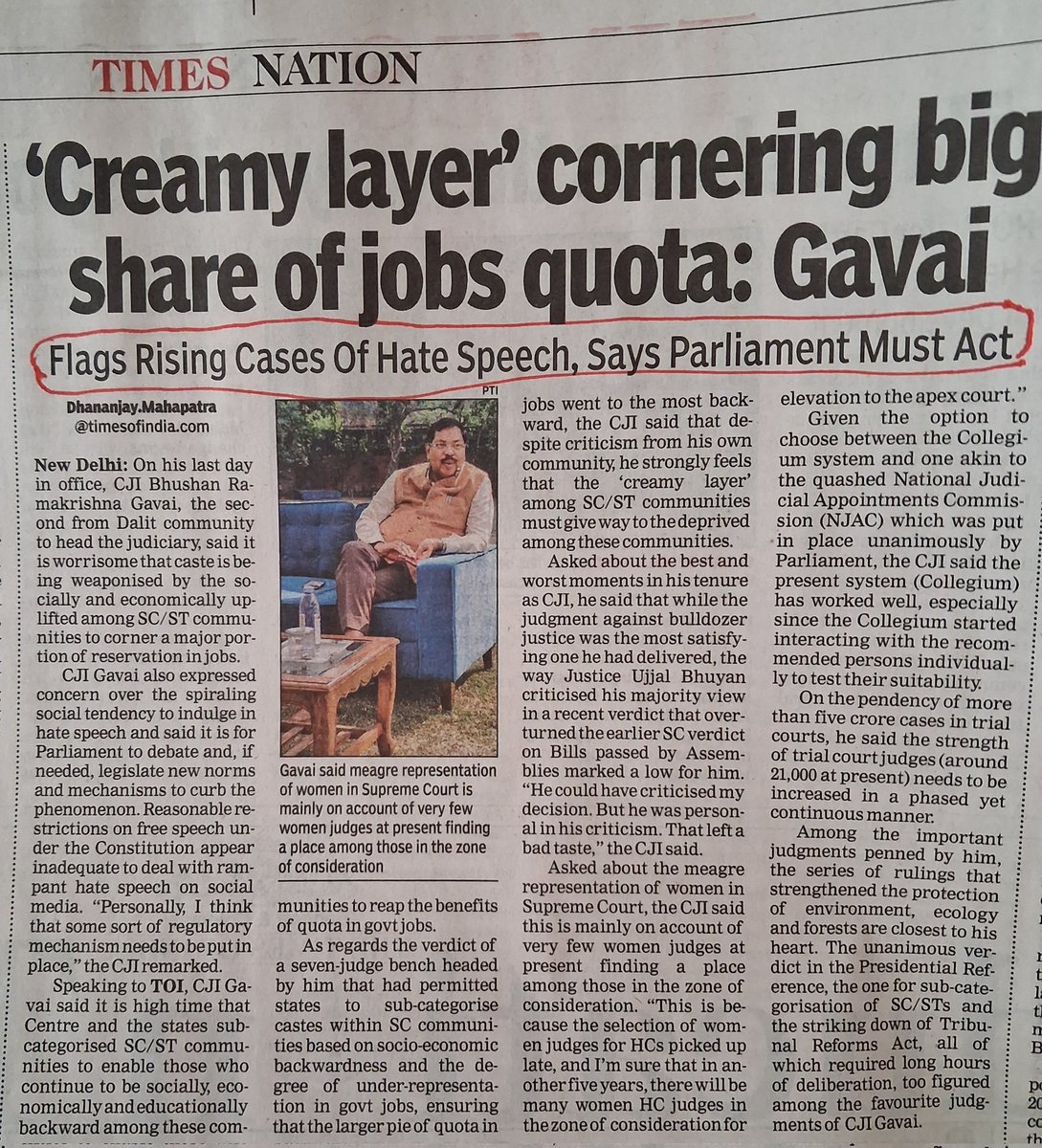 There is only <a href="/BJP4India/">BJP</a> that indulges in and  encourages Hate Speech.   #SC  must evolve a mechanism where suo motto action is taken against any leader/party openly defying the Constitution , esp. misusing religion in politics.  Judges must be 100% secular.