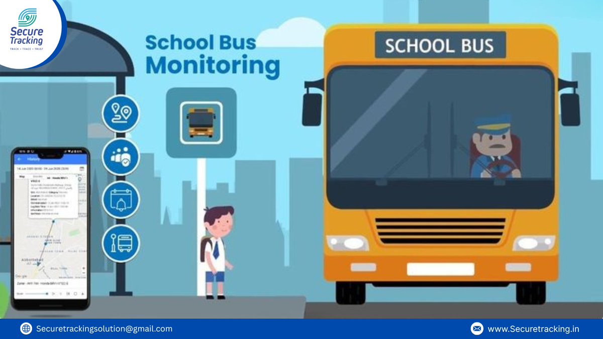 Securetrackin's tweet image. School bus safety matters.

 Secure Tracking helps schools keep every child safe — the same reliable tech trusted by logistics, shipping, cash vans, and gold transit fleets.

📧 Securetrackingsolution@gmail.com  
🌐 Securetracking.in

#SchoolBusTracking #StudentSafety