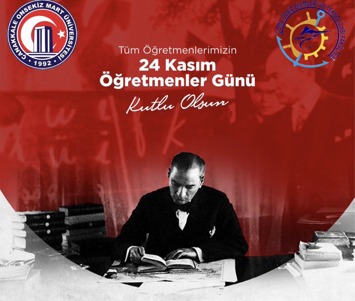 BilComu's tweet photo. Başöğretmen Gazi Mustafa Kemal Atatürk’ün izinde; ülkemizin geleceğini bilimle,emekle ve özveriyle şekillendiren tüm öğretmenlerimizin 24 Kasım Öğretmenler Günü’nü saygı ve minnetle kutluyoruz. https://t.co/L0lGJvFPyR
