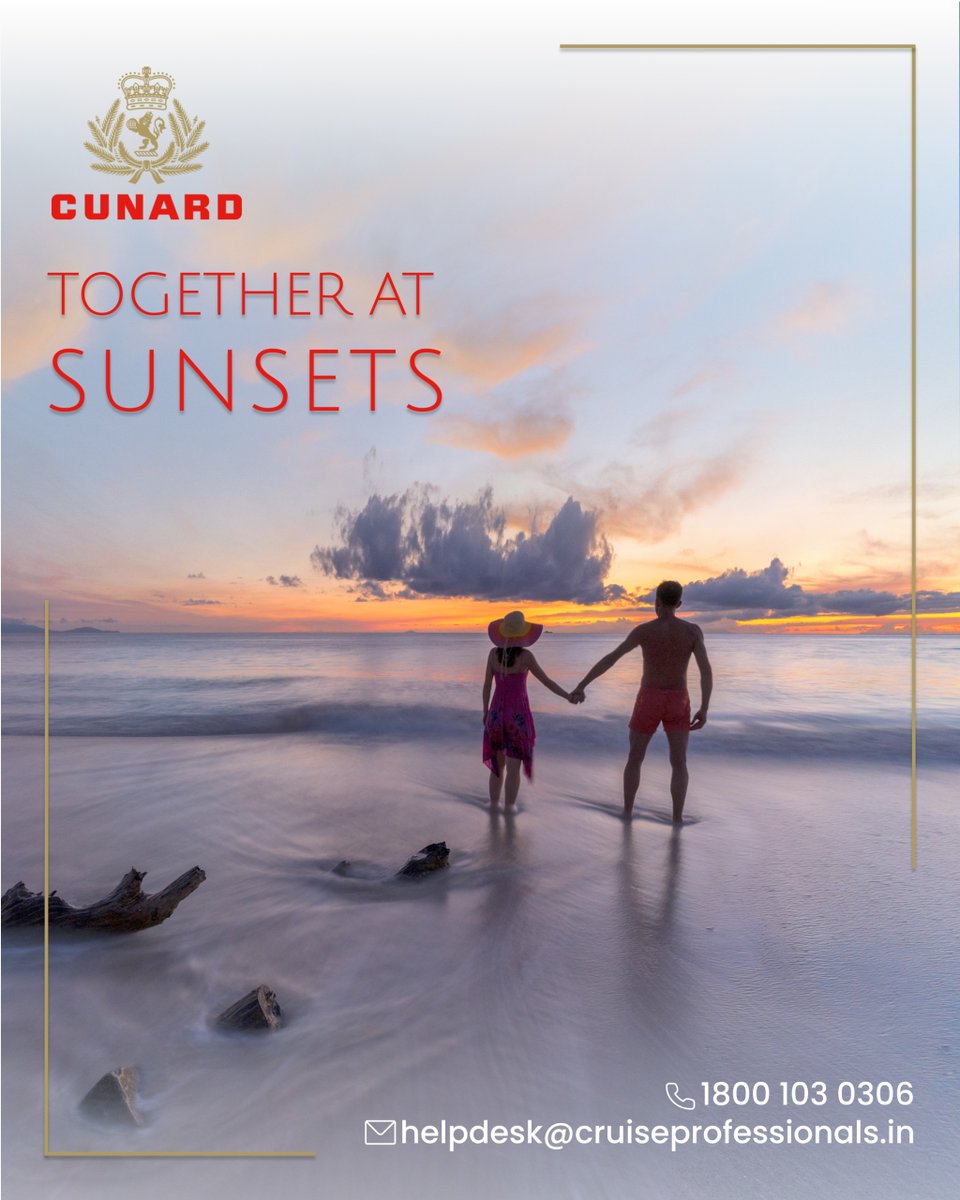 cruise_p15's tweet image. ✨ Dive into the world of marine wonders with Cunard. 🌅🚢Experience unforgettable moments where golden horizons, gentle seas and serene sunsets come together — creating memories you’ll cherish forever. ✨💛