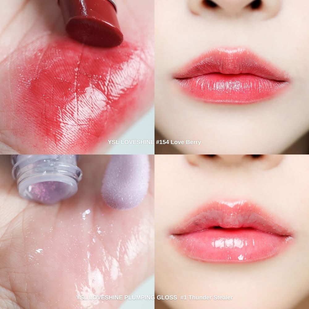 💖YSL LOVESHINE WET SHINE LIPSTICK สี 154 Love Berry
เป็นสูตรใหม่ที่มาพร้อมกับแพ็คเกจสวยหรูเลยค่ะ เนื้อฉ่ำมากกก เป็นฟิลเนื้ออยล์ ๆ บาล์ม ๆ แบบฉ่ำสวย เนื้อลื่น ทาง่าย สีเค้าจะโปร่ง ๆ นะคะ ไม่ได้ทึบ แต่กลบสีปากเดิมเราได้ดีเลย แล้วสีนี้คือขับผิวมากอะ เป็นสีแดงที่ไม่ได้แดงตะโกน