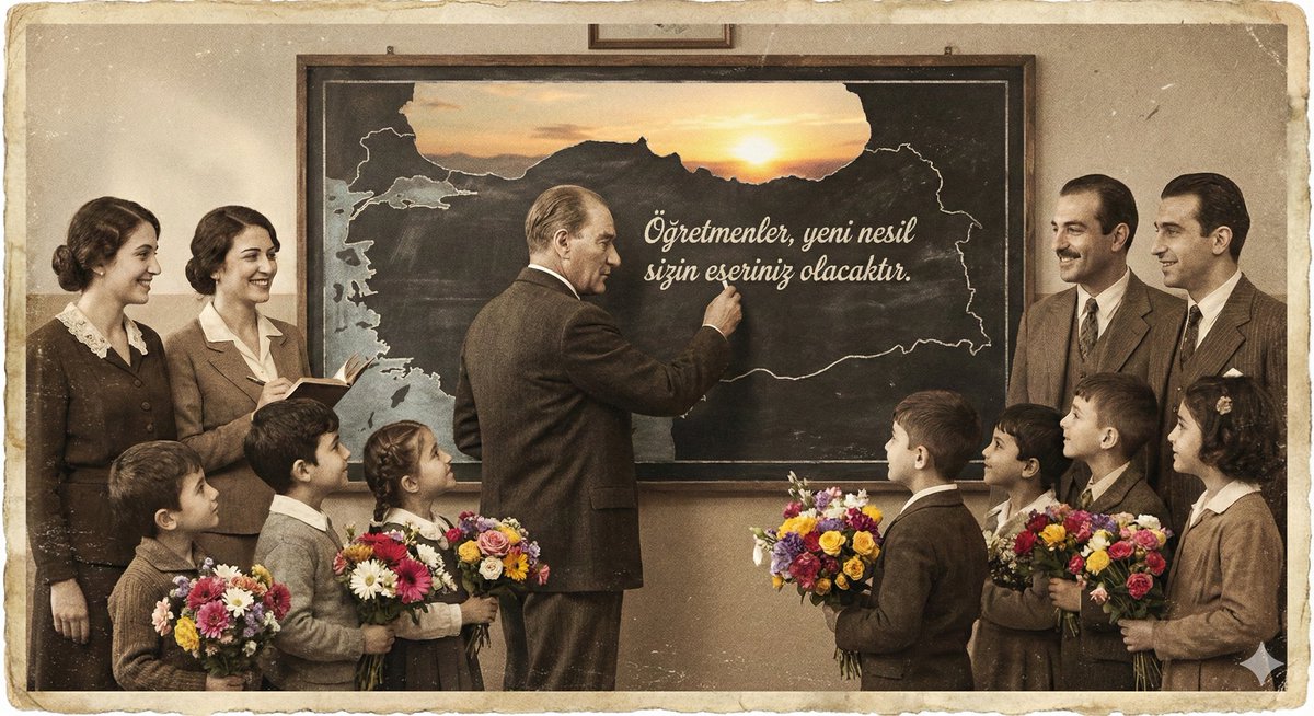 Bilimle, akılla, laik eğitimle bir nesli yetiştirmek, bir ülkenin geleceğini kurmaktır.
Cumhuriyetin öğretmeni, bilimin ışığını yurdun dört bir yanına taşır.
24 Kasım Öğretmenler Gününüz kutlu olsun.