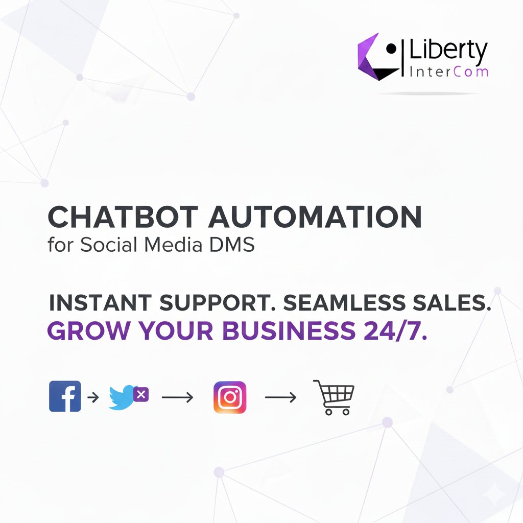 LibertyInterCo's tweet image. Business service are coming to chatbot on social media DM. Sell of  product are even smarter with chatbot on DM. Enroll with the liberty InterCom you can trust for transparency. 

#libertyintercom
#chatbot