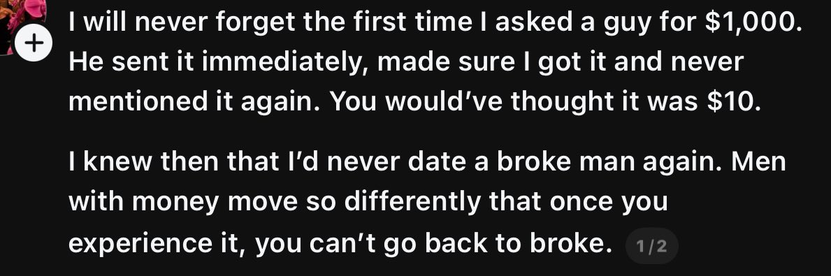 SuttonSign8ure's tweet image. Why are women like this? 
Before you asked for $1000, what were you? Broke