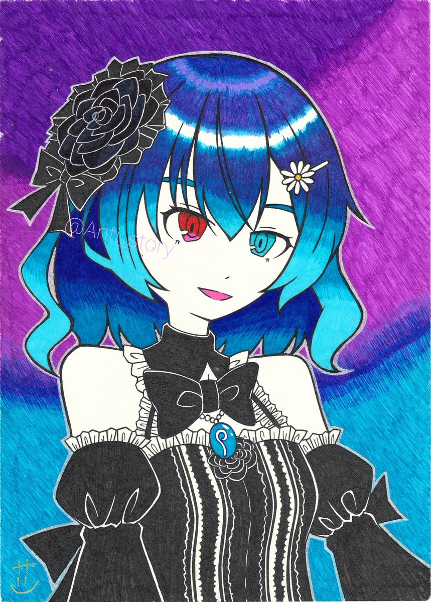 ρさん
ボールペンのグラデーションの髪上手くいったから見てほしい
#アナログ絵