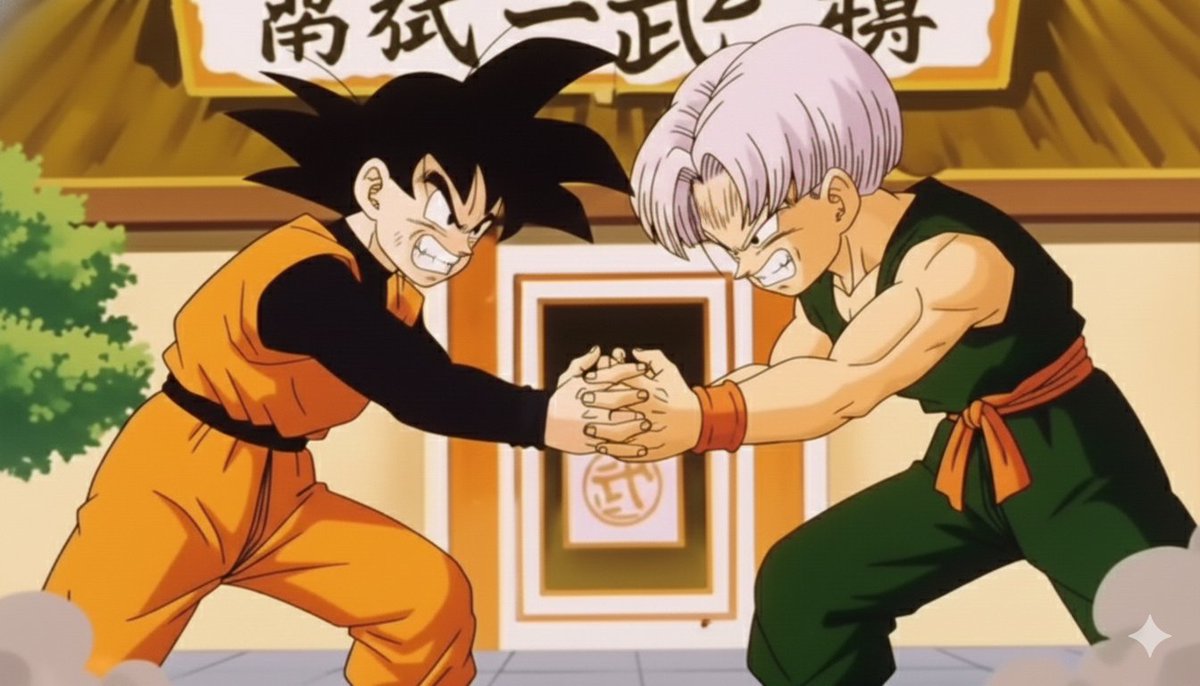 101Lonewolf's tweet photo. Goten vs Trunks. 

(Via Google Gemini) 

#Songoten #goten #KidTrunks #Trunks #DragonBallZ #Dbz #Anime #cool #testofstrength https://t.co/QiVPxHDPa6