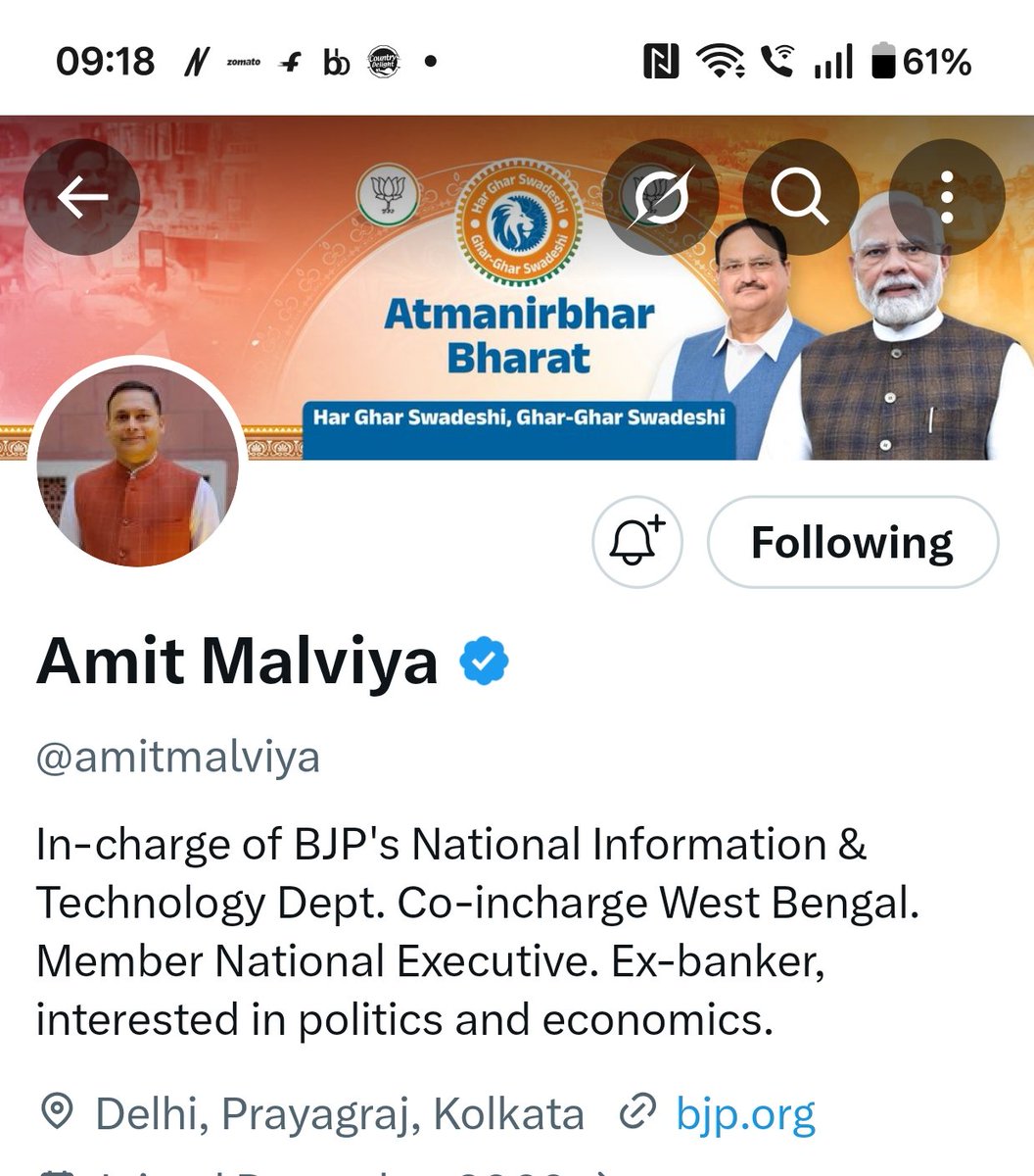 Meenaksravi's tweet photo. @amitmalviya Just to remind you of your role and designation https://t.co/Oht5E358XO