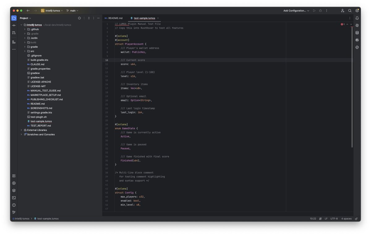 RZ1989sol's tweet photo. LGTM -> getlumos/intellij-lumos v0.1.0

#RustRover #IntellijIDEA https://t.co/TEnLrkTE4k