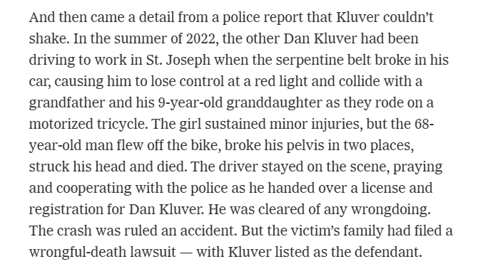 Here, let me spike everyone's blood pressure.  The actual Dan Kluver has had the IRS come after him multiple times to pay income taxes for the money he didn't earn.  Identity theft boy?  Multiple DUIs, multiple deportations, and killed someone in an accident.  And plays victim.