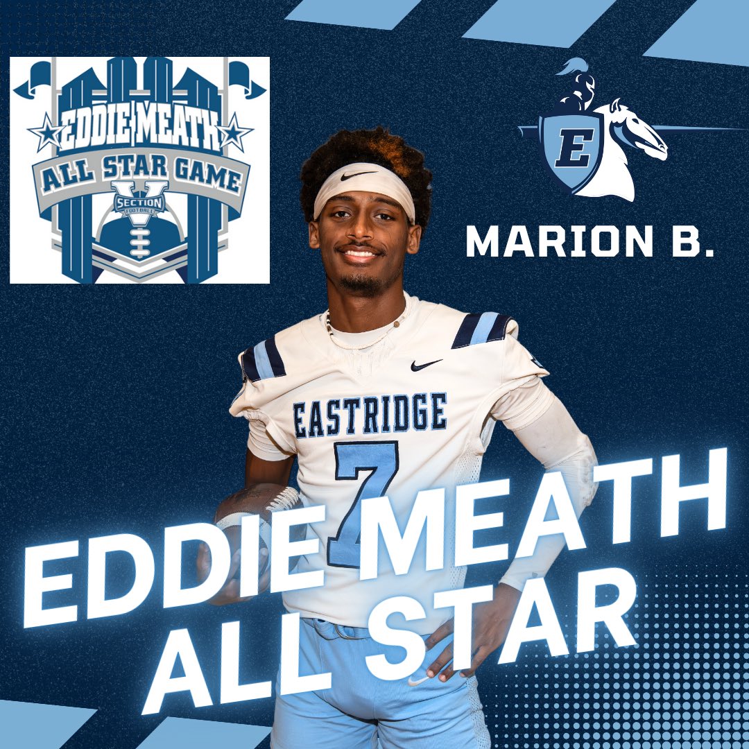 🎉 Congratulations to our Eastridge Lancer football players! 🎉

We’re proud to announce that 6 of our own have been selected to play in the Eddie Meath All-Star Football Game! 🏈

Troy C.
Cahmari H.
Kasmir M.
Marion B.
Erik B.
Jayden D.
<a href="/EICSD/">East Irondequoit CSD</a> <a href="/Eastridge_EICSD/">Eastridge HS</a> <a href="/EridgeFootball/">Eastridge Football</a>