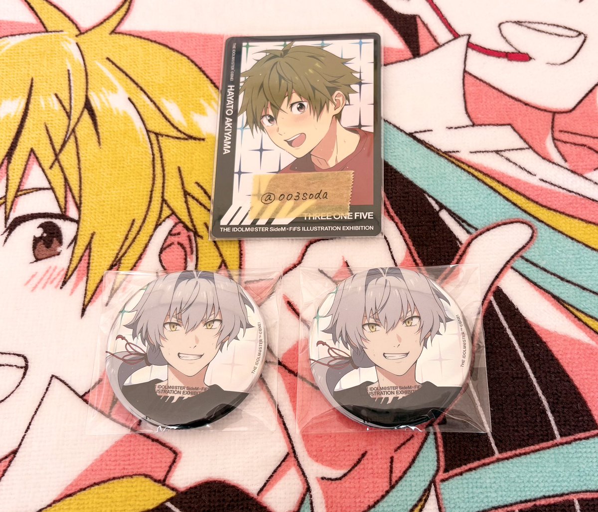 003soda's tweet photo. @1 交換 SideM FiFS 缶バッジ

譲）表情 漣 2点

求）等身 Vol.3 黒衣装 隼人

11/29(土)15-18時頃池袋,MOIW両日現地手渡しまたは郵送希望
異種のため大変難しいかと思いますがお声掛けお待ちしております。 https://t.co/WxjdMf4BsX