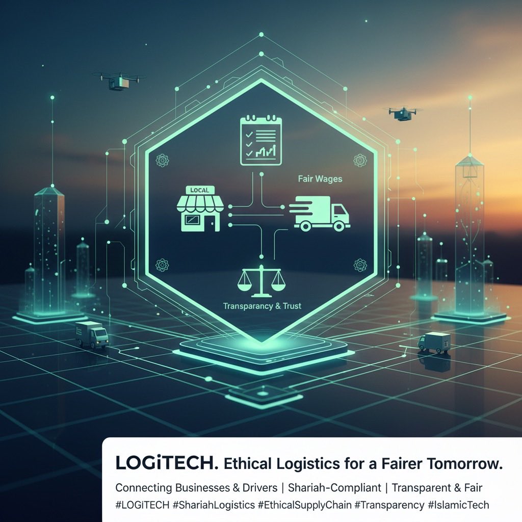 CamzTribiana's tweet image. We are crowdsourcing the future of supply chain! 

LOGiTECH is the innovative platform connecting local businesses with drivers in a transparent, Shariah-compliant manner.
Our commitment:
• ✅ Fair Wages: Ensuring justice for transporters.
• ✅ Transparency &amp;amp; Trust: Ethics…