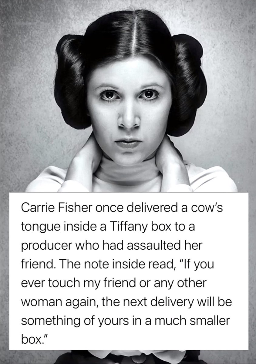 cwebbonline's tweet image. Carrie Fisher was the blueprint.
Protect your people. Call out the predators.
#RESIST