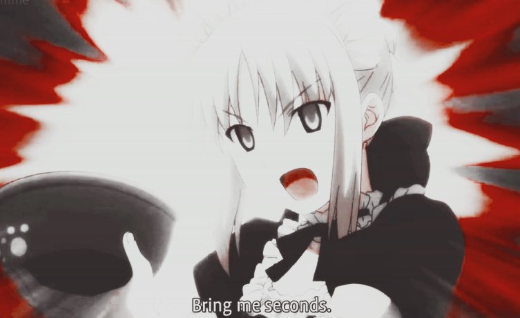 HERMEMOIRED's tweet image. ⠀
what belongs to saber also belongs to saber,     give her food!     
⠀