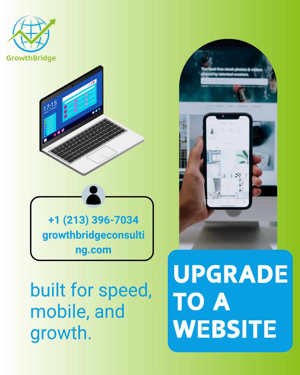 growthbridgec's tweet image. Professional, mobile-ready website design with content upload and strong security to elevate your brand and convert visitors into customers.

Get your free quote today at growthbridgeconsulting.com/design-and-dev…

#StandoutWebsite #WebDesignService #WebDevPackage #DesignToDevelopment