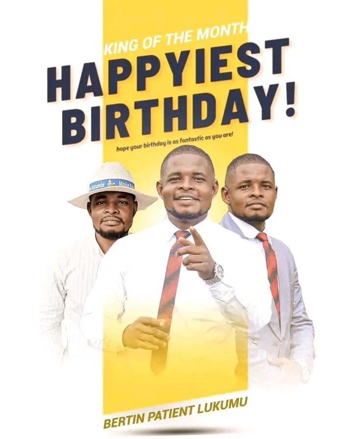 1 ans de joie 
12 mois de santé 
52 semaines de chance 
365 jours d'amour 
8760 heures de bonheur 
525600 minutes de prospérité 
3153600 seconde de paix
Je célèbre non pas le temps qui passe mais la fidélité de Dieu qui demeure.
 Joyeux anniversaire <a href="/BertinPatient/">Bertin patient lukumu</a>