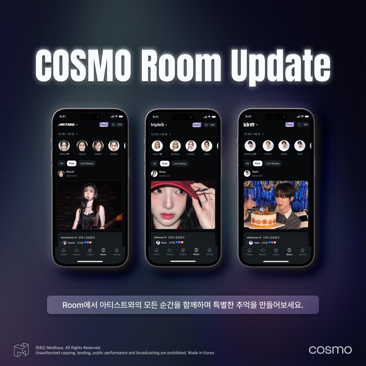 officialmodhaus's tweet image. Cosmo 2.26.0 VER UPDATE

🔗 bit.ly/4rpadHl

#Cosmo
#tripleS #트리플에스 #トリプルS #トリプルエス #トエス
#ARTMS #아르테미스 #アルテミス
#idntt #아이덴티티 #アイデンティティ