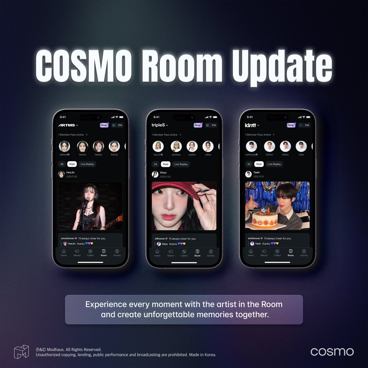 officialmodhaus's tweet image. Cosmo 2.26.0 VER UPDATE

🔗 bit.ly/4rpadHl

#Cosmo
#tripleS #트리플에스 #トリプルS #トリプルエス #トエス
#ARTMS #아르테미스 #アルテミス
#idntt #아이덴티티 #アイデンティティ