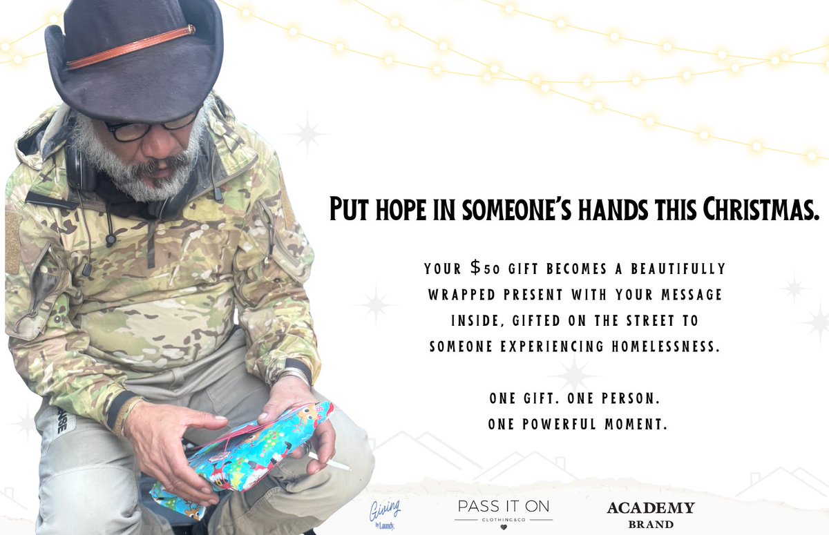 Our 5th Annual Christmas Gifting Campaign is live – help us make sure everyone doing it tough can unwrap something picked *just for them* on Christmas Day.  

Chip in now and pass on some love 👉 mycause.com.au/page/385251/pa…

🔜 #thepassitonacademy

<a href="/OStyle2/">Stylist/ Founder of Pass it On</a> <a href="/ReadingThePlay/">ReadingThePlay</a>