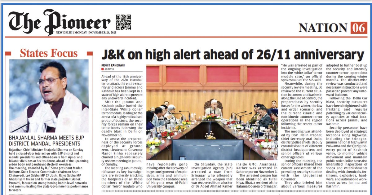 mkandharii's tweet image. J&amp;amp;K on high alert ahead of 26/11 anniversary
#MumbaiTerrorAttack