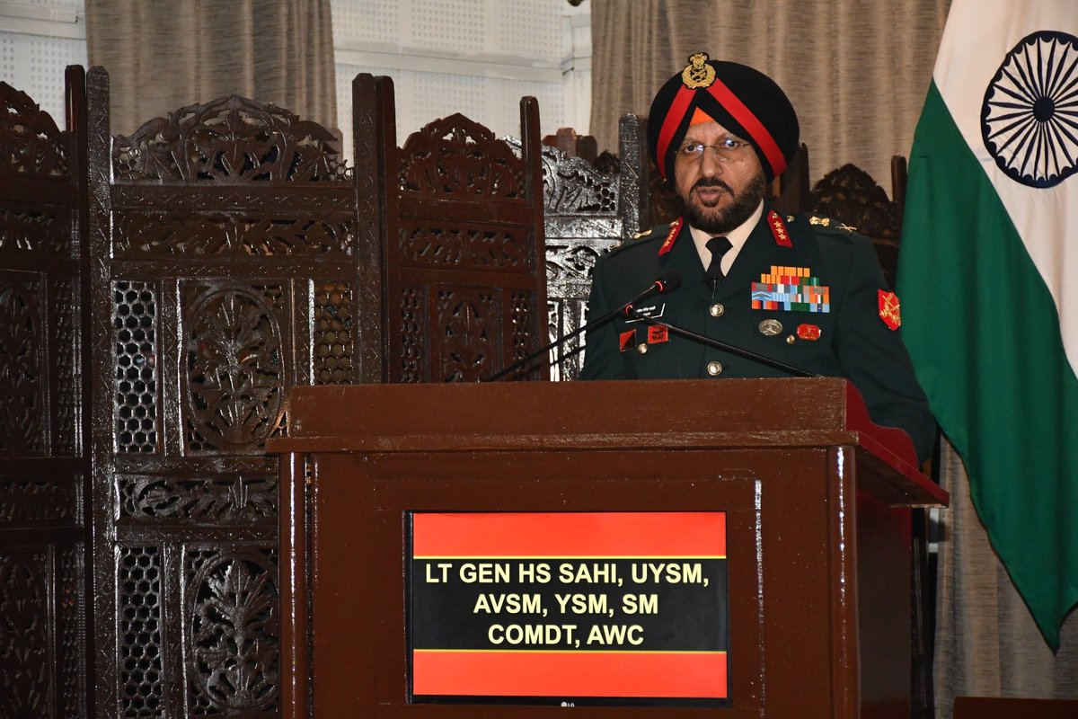 ia_awc's tweet image. Doctrine &amp;amp; Strategy Seminar-2025! Lt Gen HS Sahi, Commandant #AWC, sets the tone,focusing on &apos;Fighting Wars of the Future&apos;. Roadmap-2035, to bolster #IndianArmy capabilities, takes centre stage #DSS2025 #FutureWarfare #MilitaryLeadership @adgpi @artrac_ia ⁦@SpokespersonMoD⁩