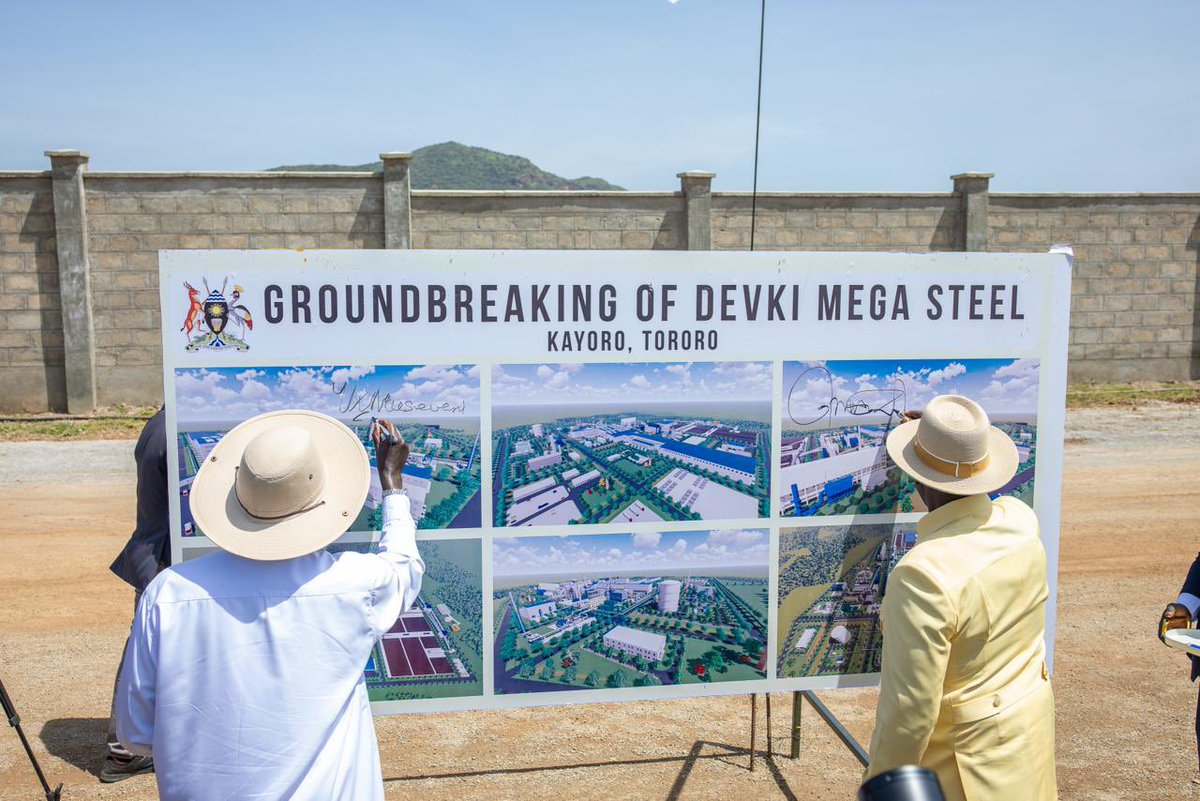 President Museveni is determined to add more on the gains. 
Devki Mega Steel project in Tororo District is a multi billion facility that will create jobs, build new value chains, and expand opportunities. 
#ProtectingTheGains 
<a href="/rutashararaS/">Rutasharara Steven</a> <a href="/chairtoyota/">Toyota Michael Kaguta</a> <a href="/PLU_Uni/">PLU Universities Council</a> <a href="/mkainerugaba/">Muhoozi Kainerugaba</a>