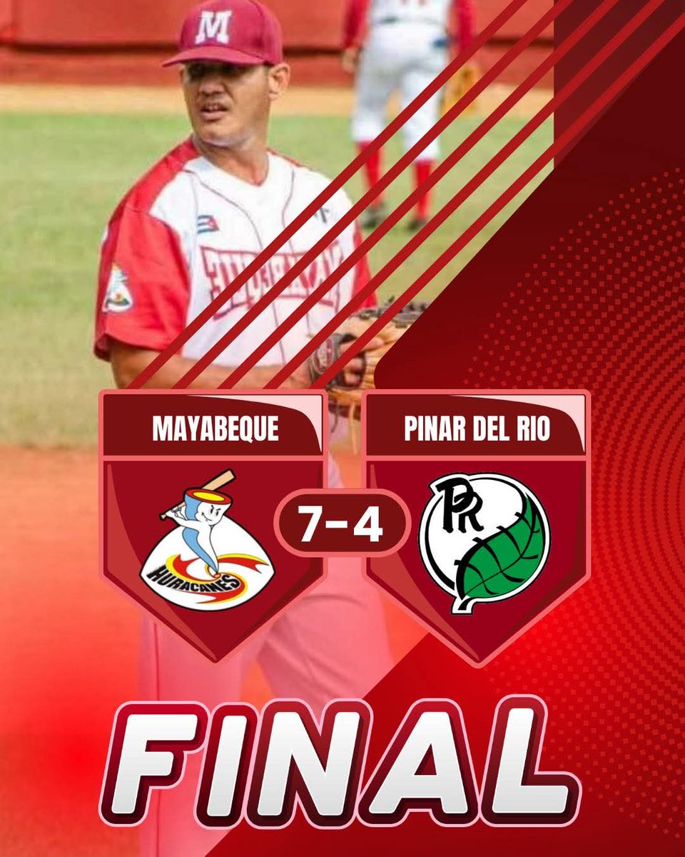 DiarioMayabeque's tweet image. 💥 Otra victoria para saborear.
Los #Huracanes de #Mayabeque cerraron la serie particular con una victoria clave sobre los Vegueros de Pinar del Río, en un enfrentamiento cargado de intensidad y estrategia.  
#64SNB #BeisbolizaTuVida