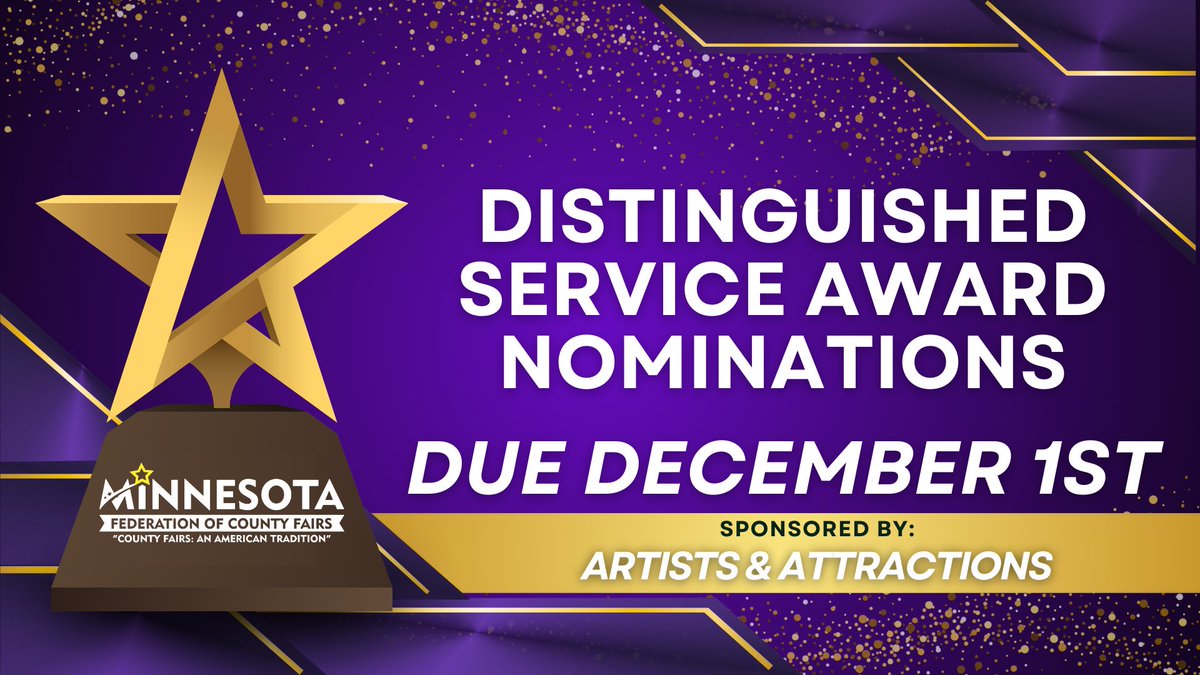 Do you know someone who's gone above and beyond in promoting agricultural education, supporting fair programming, mentoring others, and contributing to the overall success and sustainability of county fairs throughout Minnesota?

Nominate them here: mfcf.com/p/convention/a…