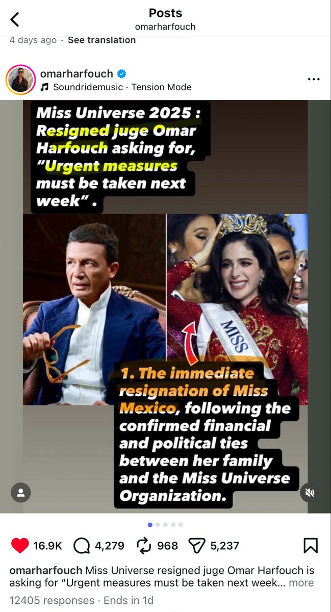 MutterPackerGus's tweet photo. @TMZ The famous Lebanese French composer Mr @OmarHarfouch122 as one of the judges who resigned few days b4 the #MissUniverse finals because of irregularities in choosing the finalists from roster of candidates, is not backing down in pursue of truth &amp; integrity. Ctto https://t.co/omF8XtDK6q
